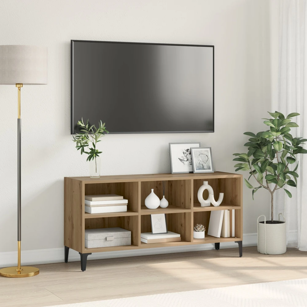 TV staliukas TV spintelių komplektas 103,5 x 30 x 50 cm Ruda