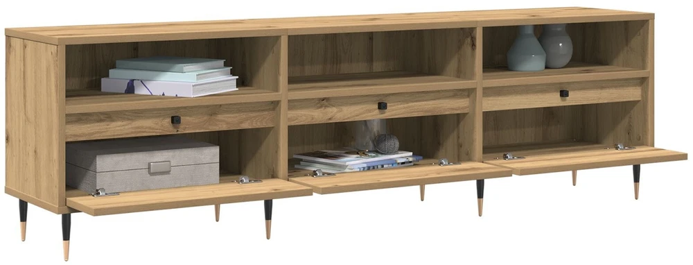 TV staliukas Televizoriaus spintelė 150 x 30 x 45 cm Amatininkų ąžuolas