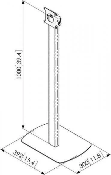 Vogels | PTA 3101 Floor Stand for Tablock | 7-26 " | Sidabrinis