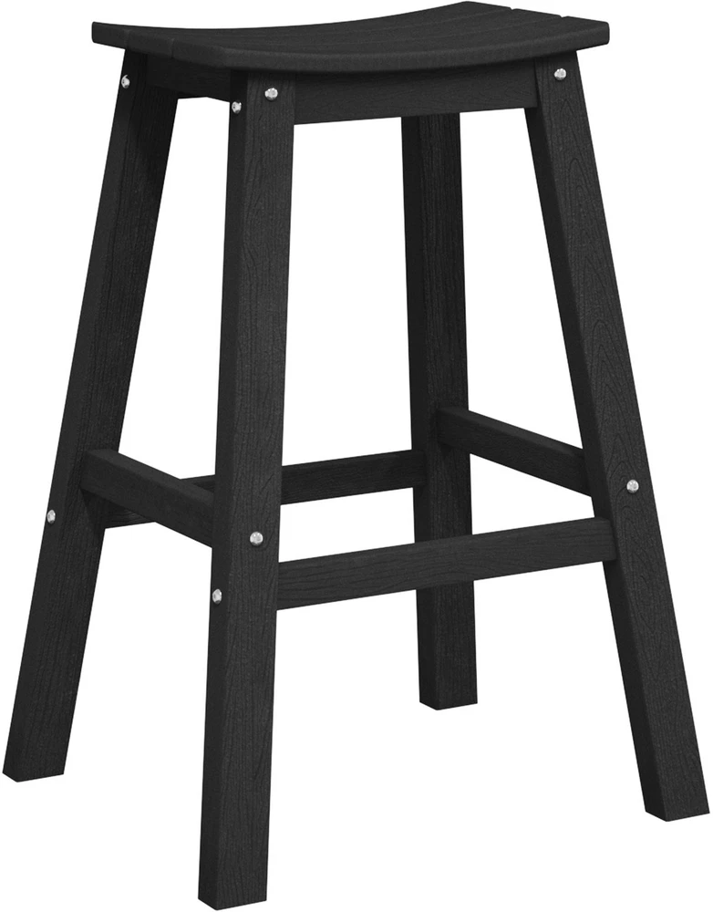 Baro taburetė 2 vnt. Juoda 52 x 43 x 73,5 cm HDPE