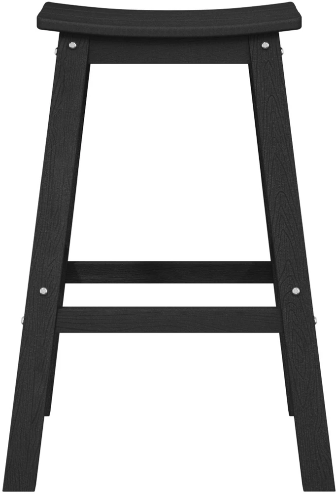 Baro taburetė 2 vnt. Juoda 52 x 43 x 73,5 cm HDPE