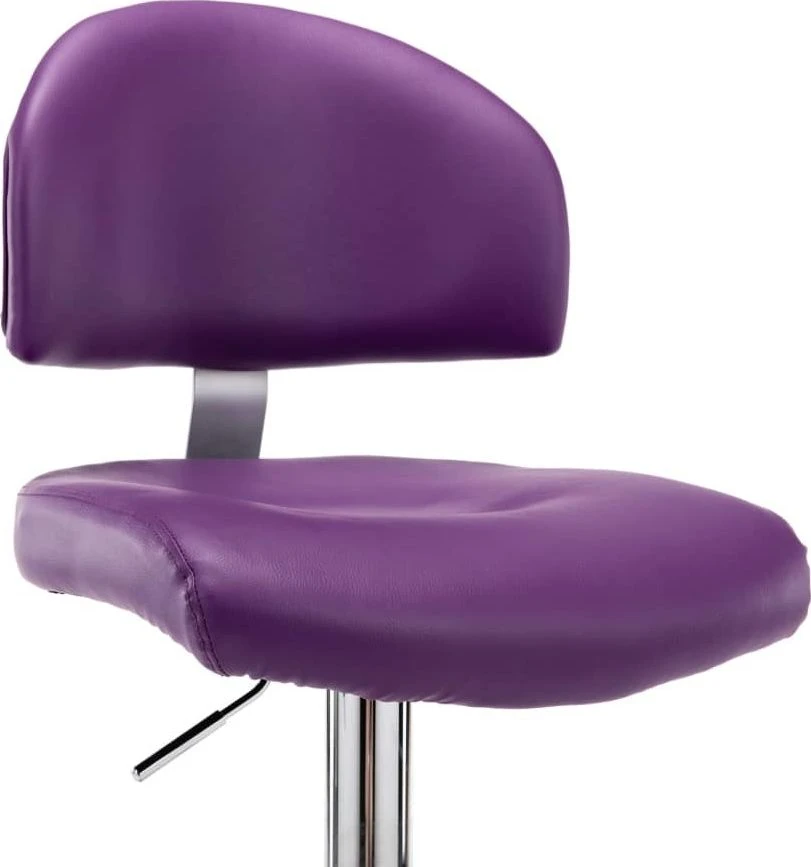 Baro taburetės, 2vnt., violetinės spalvos, dirbtinė oda