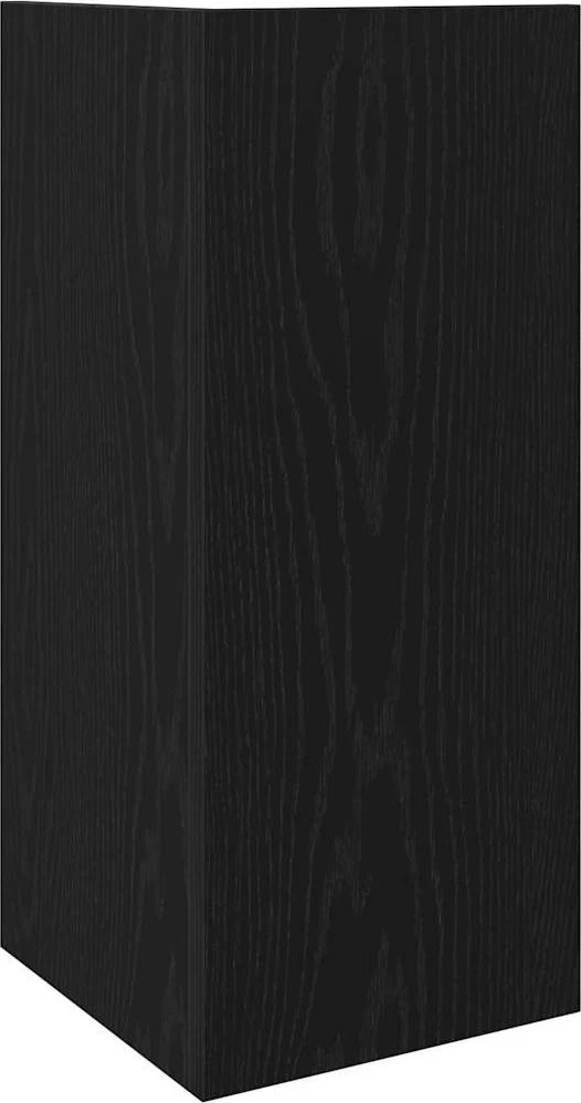 Šoniniai staliukai su lentyna, 2vnt., juoda, 25,5x27x60cm