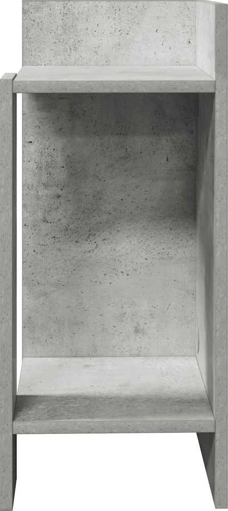 Šoniniai staliukai su lentyna, 2vnt., pilka, 25,5x27x60cm