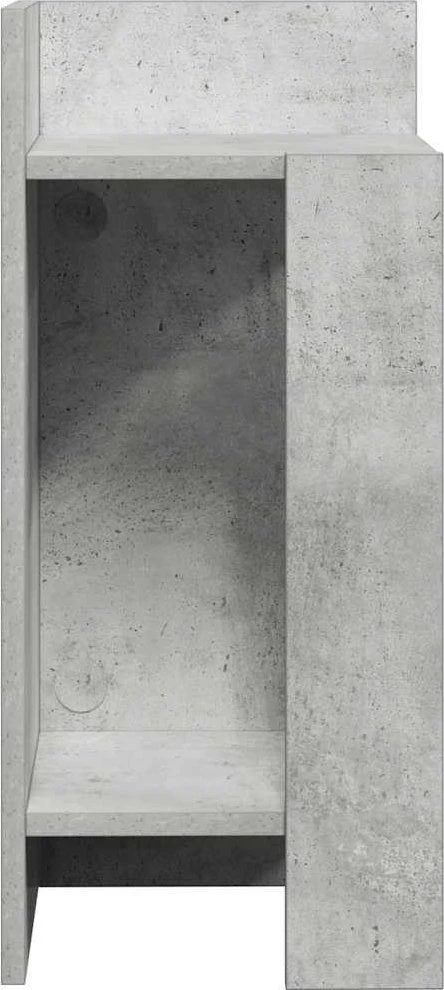 Šoniniai staliukai su lentyna, 2vnt., pilka, 25,5x27x60cm