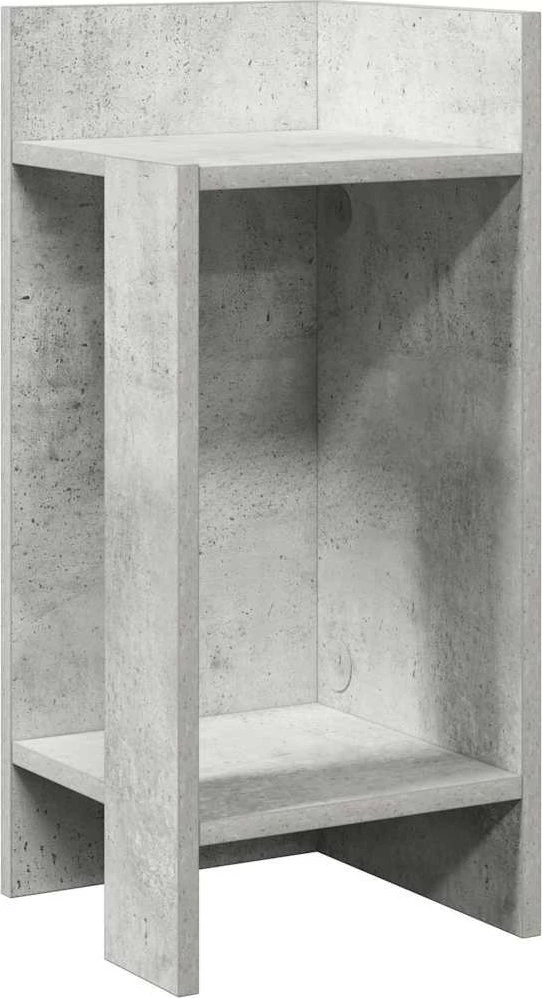 Šoniniai staliukai su lentyna, 2vnt., pilka, 25,5x27x60cm