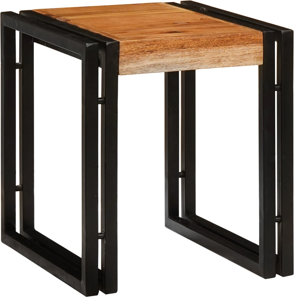 Suklijuotas stalas 3 vnt. Ruda ir juoda 82 x 40 x 45 cm