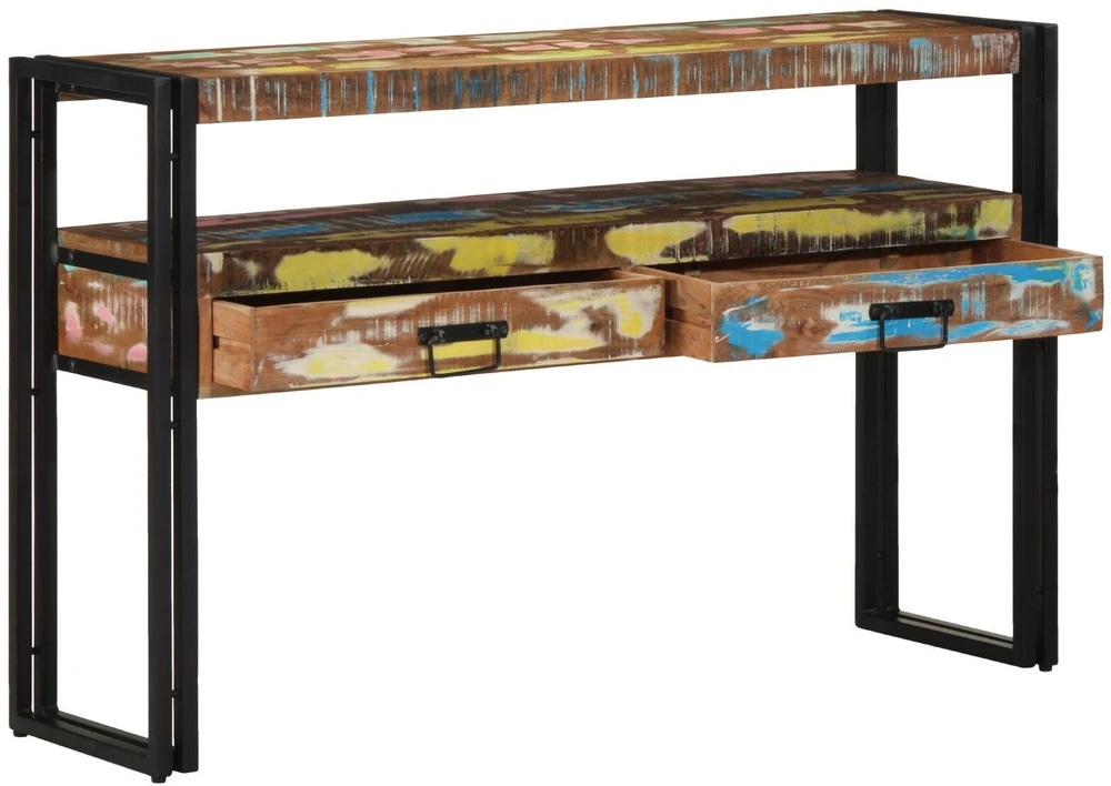 Konsolinis stalas 120 x 33 x 75 cm Kietas atkurtas medis