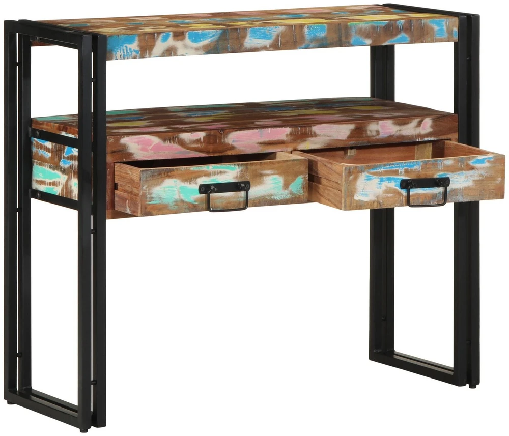 Konsolinis stalas 90 x 33 x 75 cm Kietas atkurtas medis