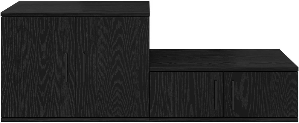 Oppbevaringsskap 2 pcs Juodas ąžuolas 127 x 41 x 40 cm