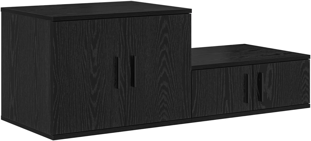 Oppbevaringsskap 2 pcs Juodas ąžuolas 127 x 41 x 40 cm