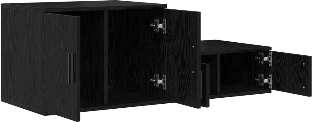 Oppbevaringsskap 2 pcs Juodas ąžuolas 127 x 41 x 40 cm
