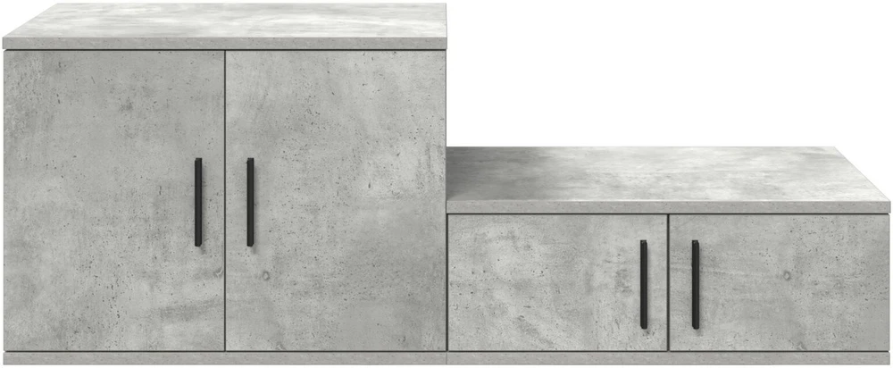 Oppbevaringsskap 2 pcs Betono pilka 108 x 41 x 40 cm