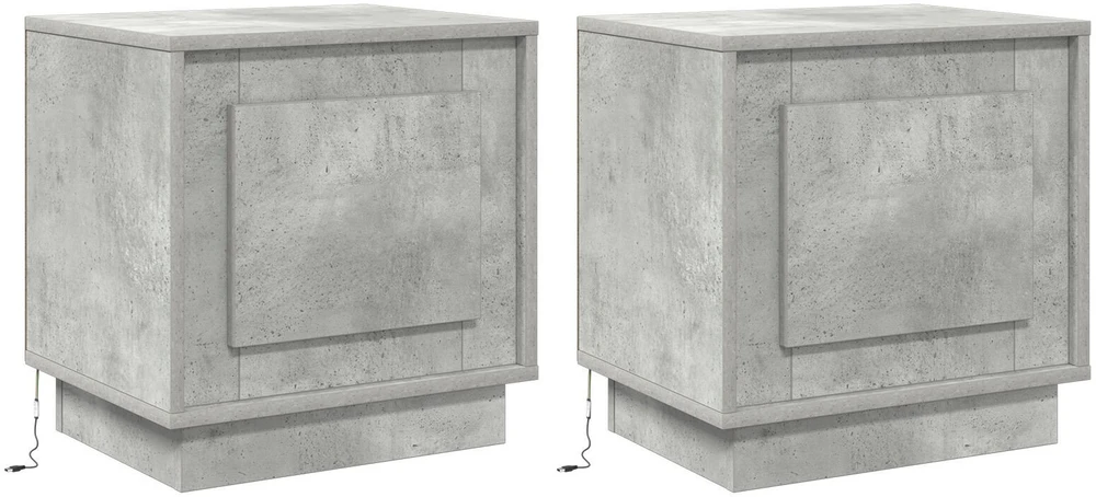 Šalia lovos spintelė 2 pcs Betono pilka 44 x 34,5 x 45 cm