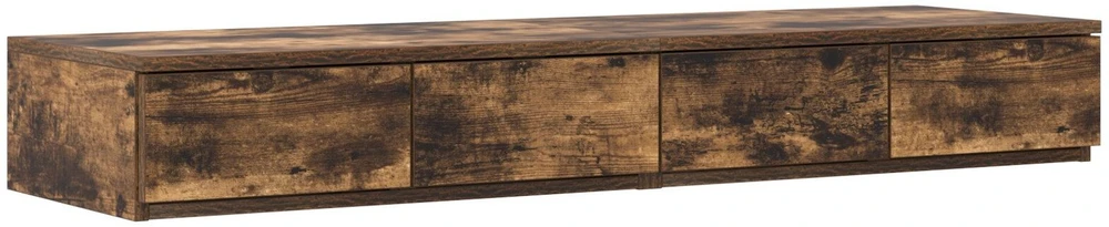 Lovos stalčiai Rūkyta ąžuolas 120 x 36,5 x 16,5 cm