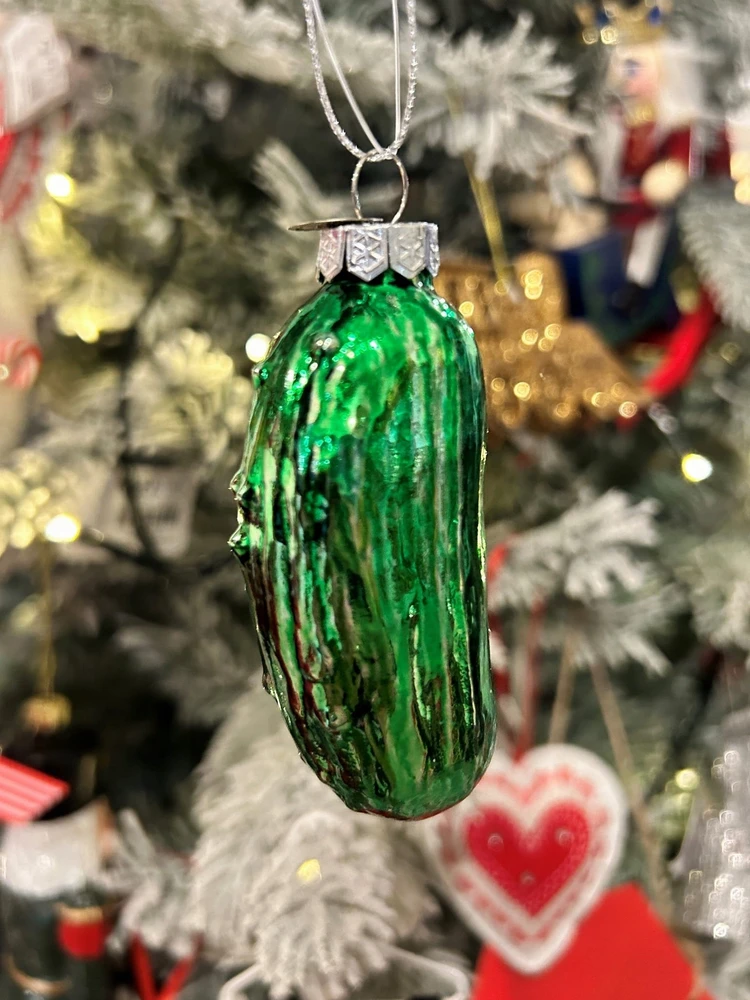 Stoneline Kalėdinės eglutės žaisliukas Decoris Pickle. Žalias. Stiklas