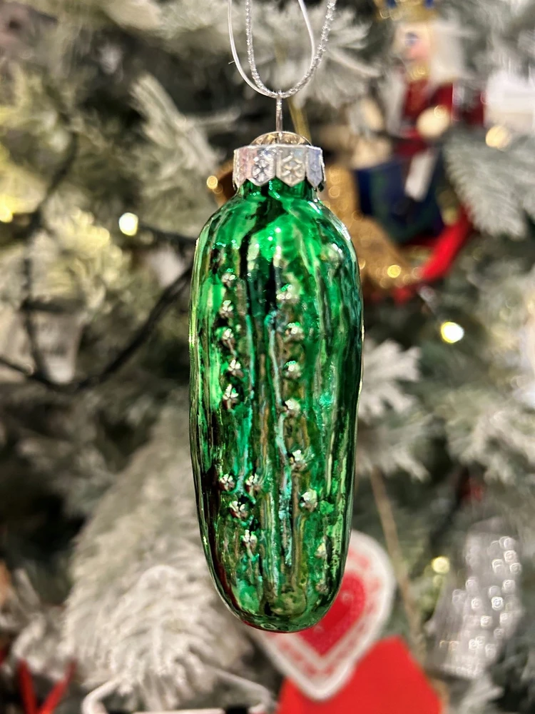 Stoneline Kalėdinės eglutės žaisliukas Decoris Pickle. Žalias. Stiklas