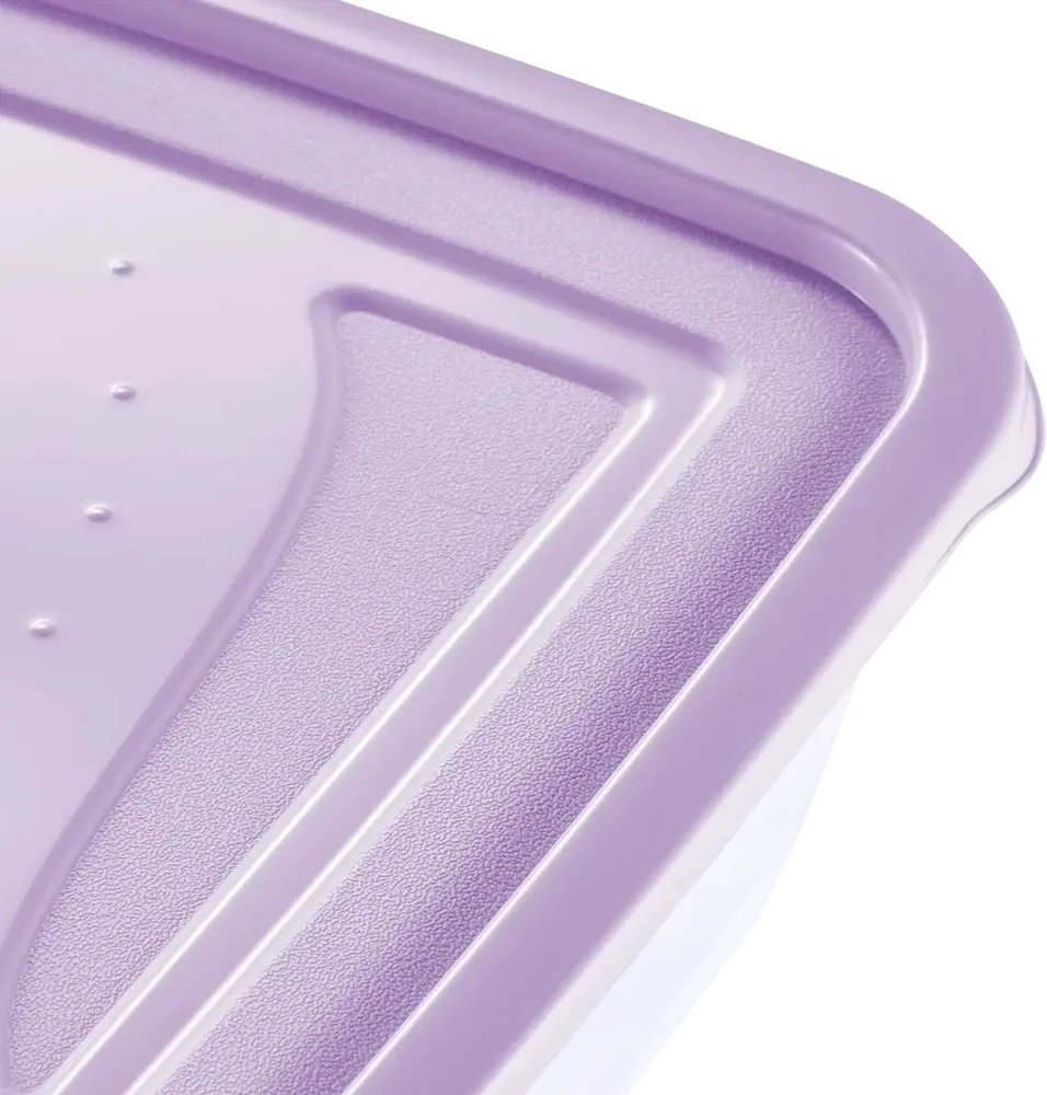 Stoneline Keeeper Pārtikas trauciņu komplekts taisnstūrveida 3x1 25L Fredo „Fresh“ caurspīdīgs/maigi violets