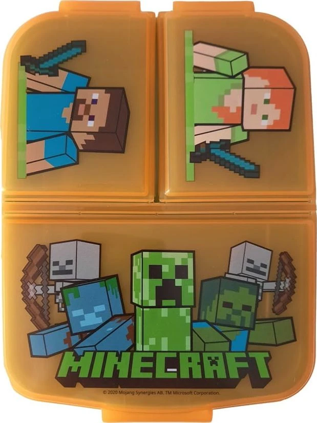 Pietų dėžutė STOR Multi Box Minecraft, Oranžinės - žalios spalvos
