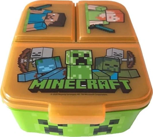 Pietų dėžutė STOR Multi Box Minecraft, Oranžinės - žalios spalvos