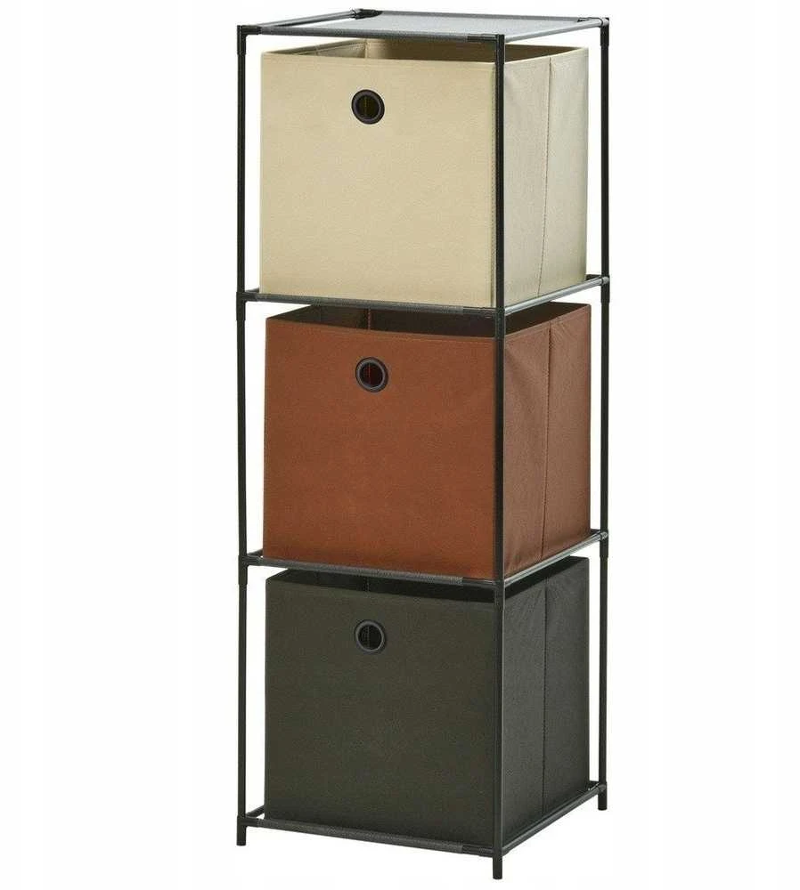 Storage Solutions Metalinis Stovas su Dėžėmis 34,5x34,5x100 cm