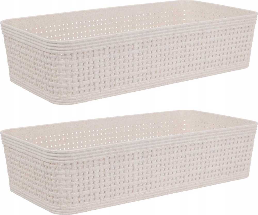 Storage Solutions Plastikiniai laikymo krepšeliai, 25 x 13,5 x 6 cm, 2 vnt.