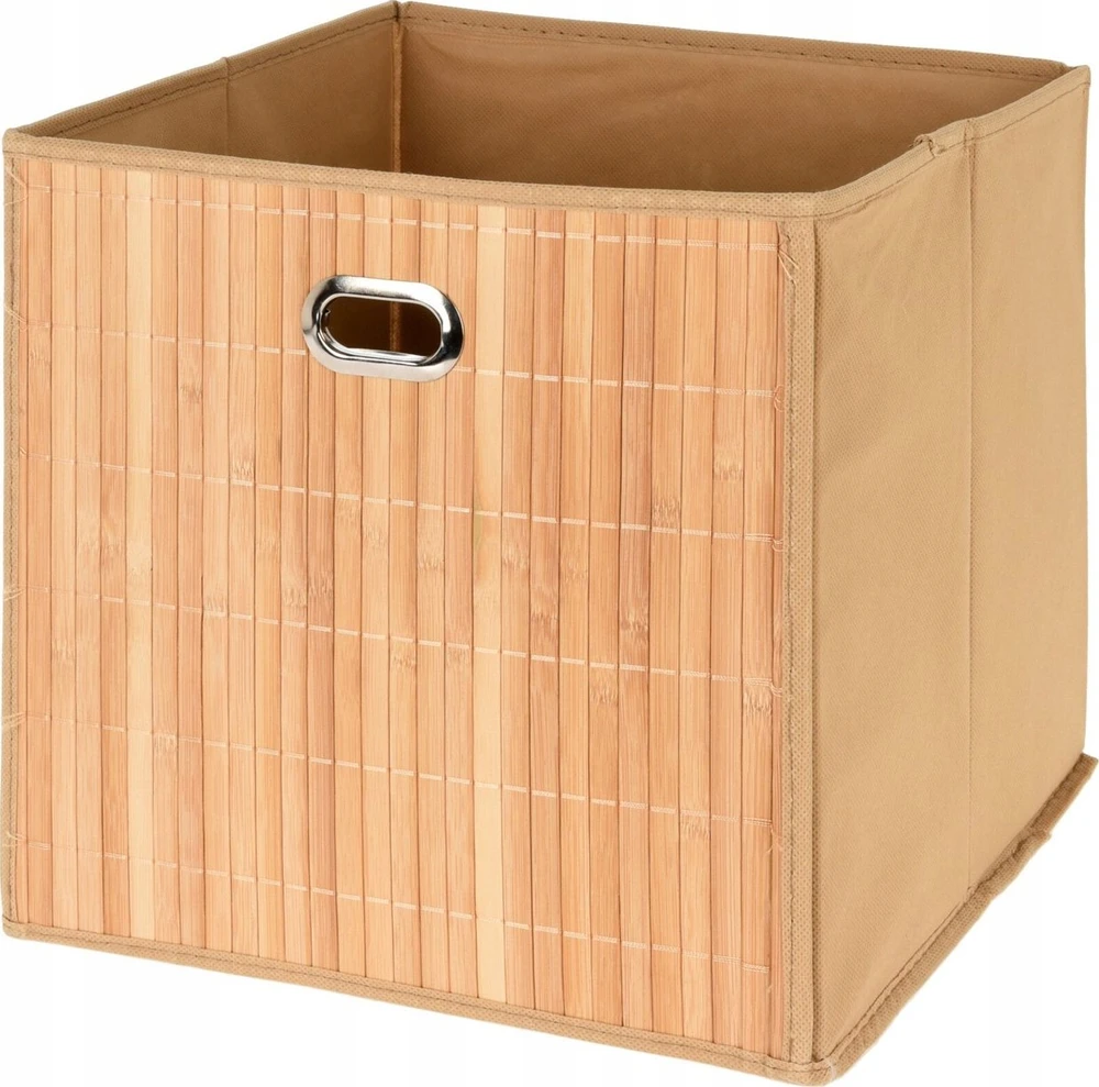 Storage Solutions Sandėliavimo sprendimai Dėžutė su bambuko priekiu ir rankena, 31 x 31 x 30,5 cm