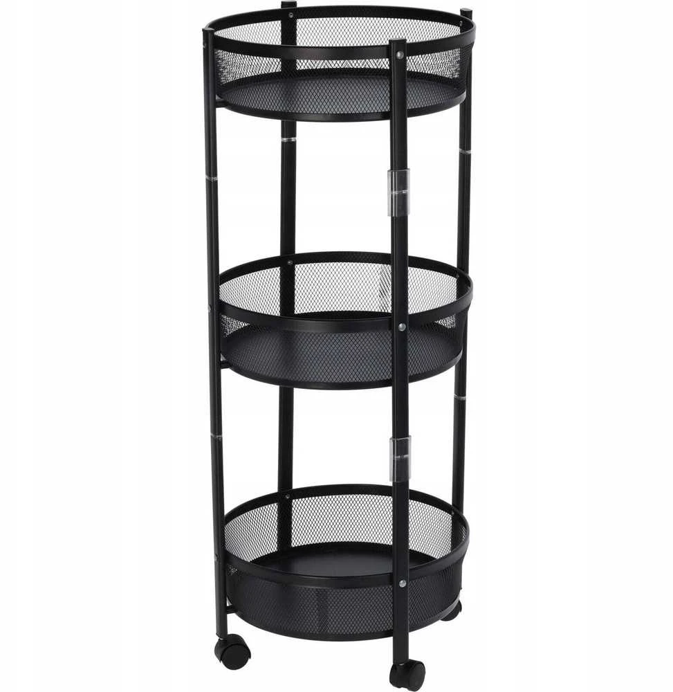 Storage Solutions Sulankstomas virtuvinis vežimėlis ant ratų, 3 pakopų