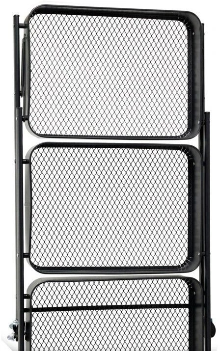 Storage Solutions Virtuvės vežimėlis sulankstomas 3 lygių, metalinis, 45,5 x 29,5 x 77 cm