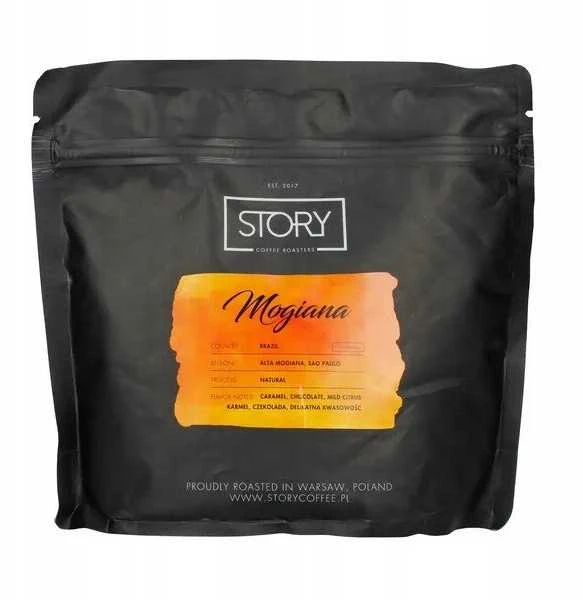 Story Coffee Roasters Story Kavos skrudintuvai „Story“ kavos skrudintuvai – „Sweet Brazil Fazenda Sao Pedro Da Canastra Espresso“, 250 g