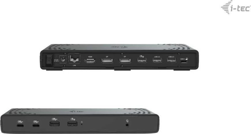 I-tec USB-C triguba Ekrano prijungimo stotis Gen 2 + maitinimo tiekimas 100 W