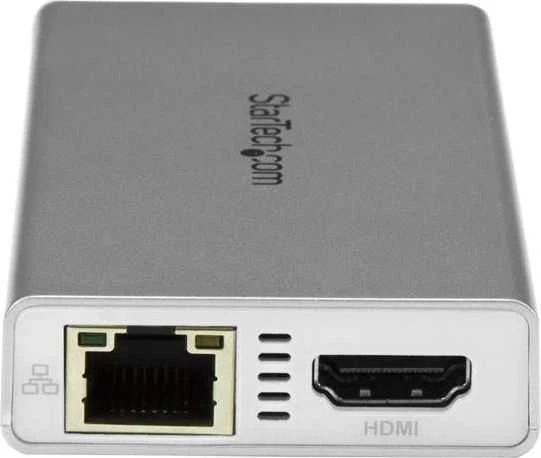StarTech DKT30CHPDW USB-C kelių prievadų adapteris USB3.0 C -> 1x HDMI, 1x RJ45, 2x USB3.0, sidabrinė / balta