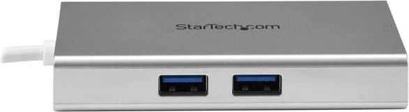 StarTech DKT30CHPDW USB-C kelių prievadų adapteris USB3.0 C -> 1x HDMI, 1x RJ45, 2x USB3.0, sidabrinė / balta