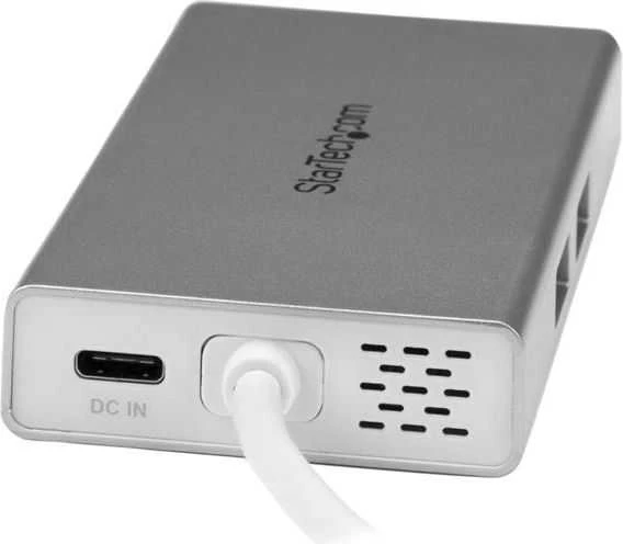 StarTech DKT30CHPDW USB-C kelių prievadų adapteris USB3.0 C -> 1x HDMI, 1x RJ45, 2x USB3.0, sidabrinė / balta