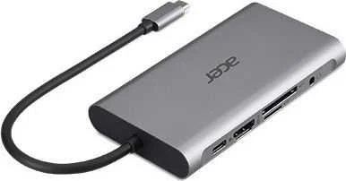 Acer 12-in-1 Type-C Dongle Vielinis USB 3.2 Gen 1 (3.1 Gen 1) Type-C Sidabras