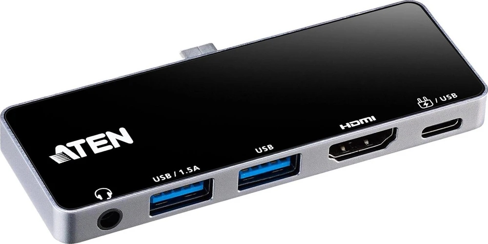Aten UH3238 USB-C kelioninis dokas su maitinimo perėjimu | Aten | USB-C kelioninis dokas su maitinimo perėjimu | UH3238-AT | Prieplauka