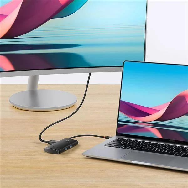 Jungčių stotelė / adapteris USB C kištukas - 2xUSB3.0, HDMI, USB C PD (krovimo), SD/Micro SD lizdai BASEUS