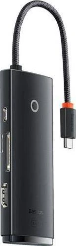 Jungčių stotelė / adapteris USB C kištukas - 2xUSB3.0, HDMI, USB C PD (krovimo), SD/Micro SD lizdai BASEUS
