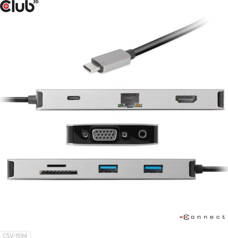 Club 3D USB-C stotis / replikatorius (CSV-1594)
