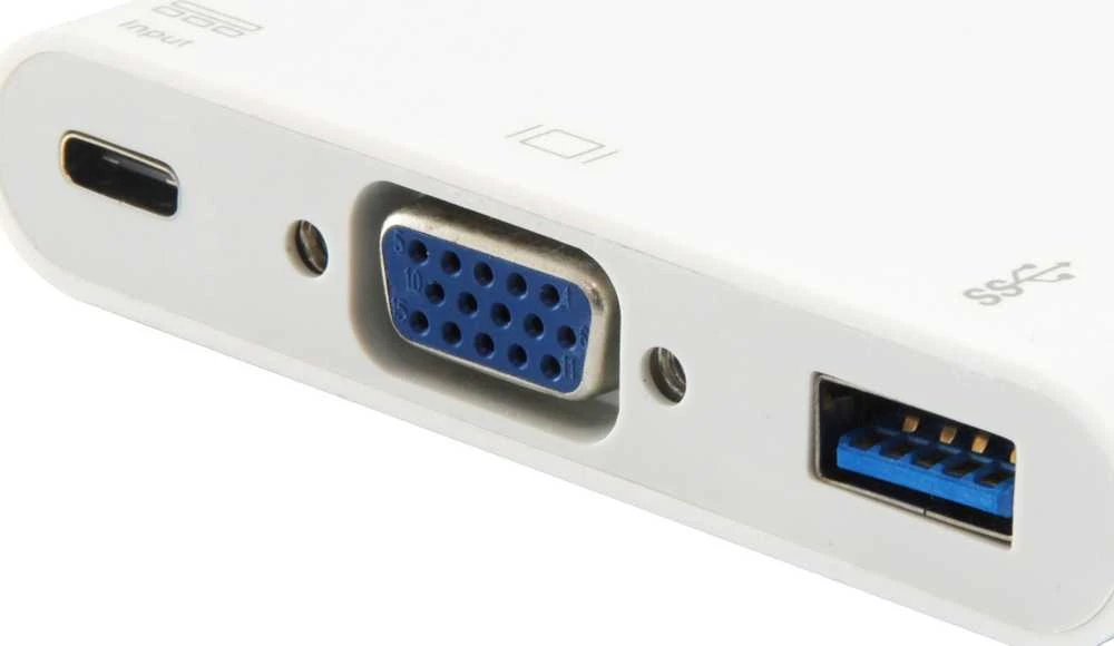 Stacja/replikator Equip USB-C - VGA + USB Baltas (133462)
