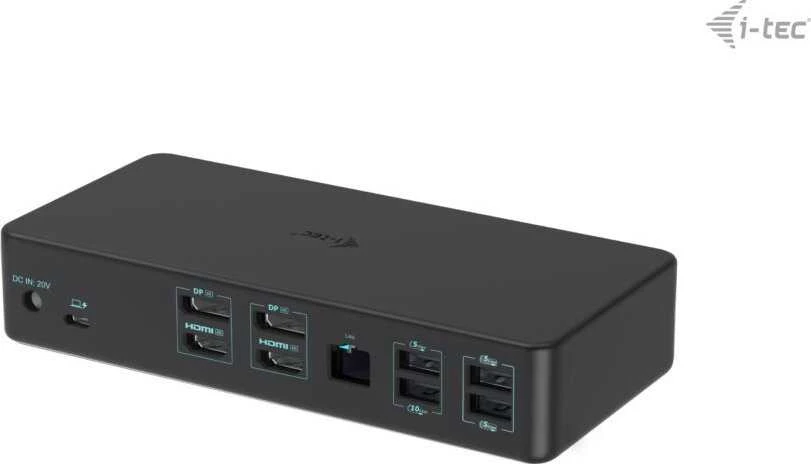 I-TEC USB 3.0 USB-C Thunderbolt 3 Professional Dual 4K Ekrano prijungimo stotis Generation 2 + maitinimo tiekimas 100 W