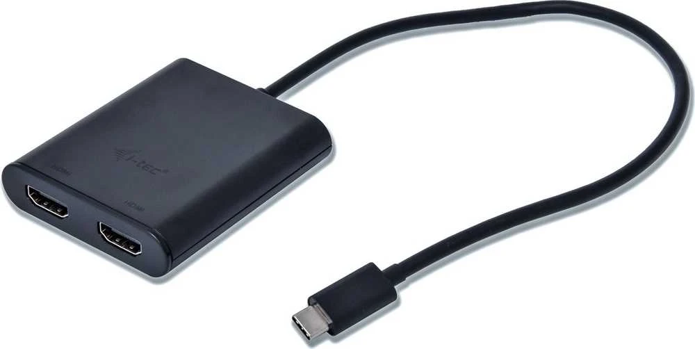 I-TEC USB C prie dviejų HDMI prievadų vaizdo adapteris 2x HDMI prievadas 4K Ultra HD suderinamas su Thunderbolt 3