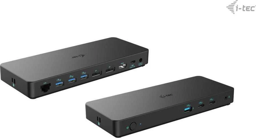 I-TEC USB-C triguba 4K Ekrano prijungimo stotis Gen2 2xDP 1xHDMI 1xGLAN 3xUSB 3.2 Gen1 1xUSB 3.2 Gen2 2xUSB-C Gen2 1xAudio/Mic PD100W