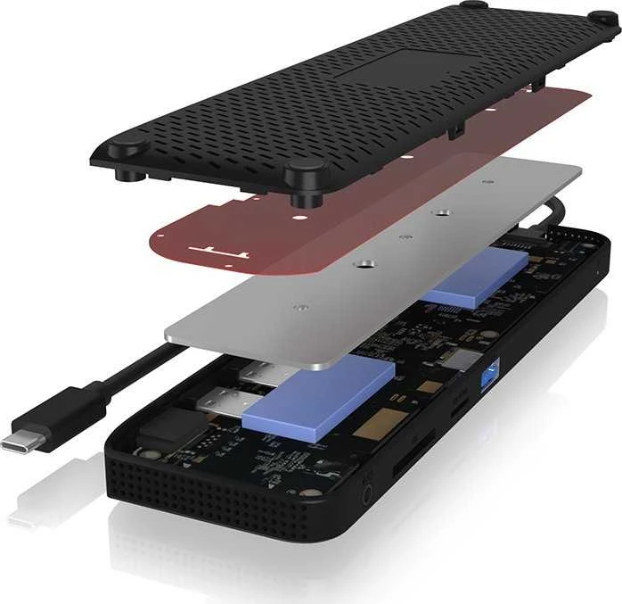 RaidSonic ICY BOX IB-DK2116-C kelių prijungimo stotelė nešiojamiesiems kompiuteriams ir kompiuteriams