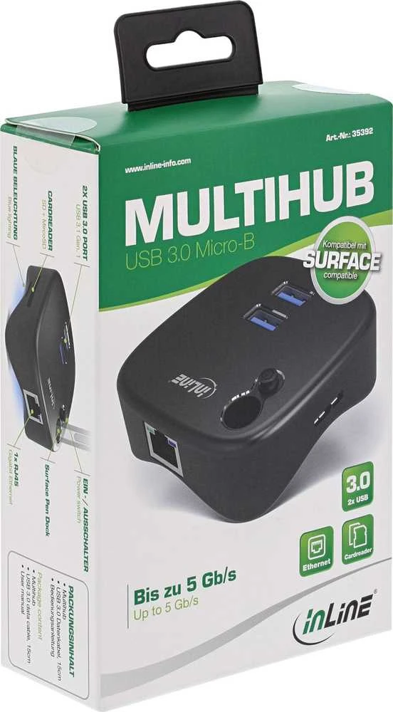 Šakotuvas Stacja/replikator InLine USB 3.0 (35392)