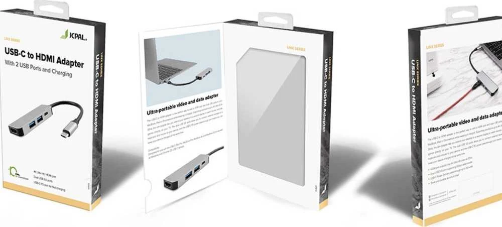 Šakotuvas Stacja/replikator Jcpal Linx USB-C PD 4K HDMI 2xUSB-A (JCP6189)