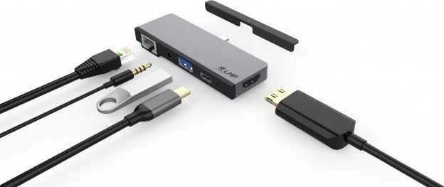 Jungčių stotelė LMP USB-C Planšetė Dock 4K 5 Port, pilka