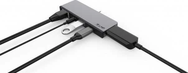 Jungčių stotelė LMP USB-C Planšetė Dock 4K 5 Port, pilka