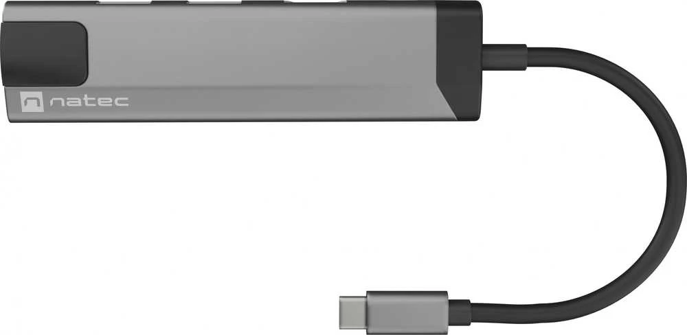 NATEC Multiport Fowler Go USB-C -> Hub USB 3.0 x2 HDMI 4K USB-C PD RJ45