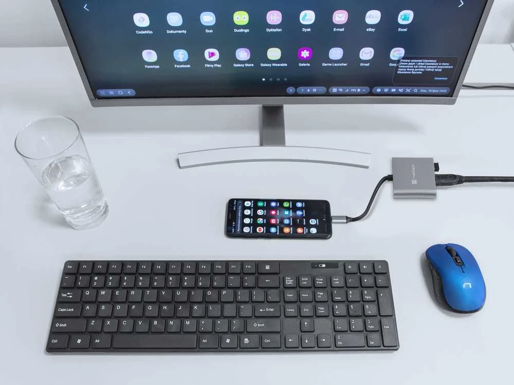NATEC kelių prievadų Fowler USB-C pd. USB 3.0. HDMI 4K